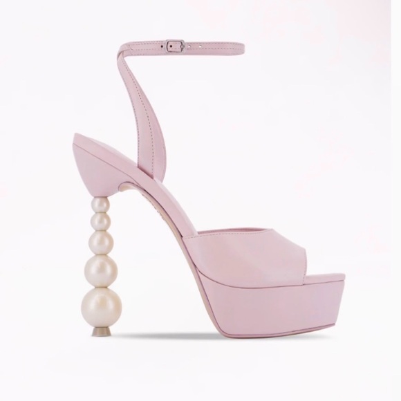 Sophia Webster Shoes - Women’s Pink Pearl-Detail Platform Sandal